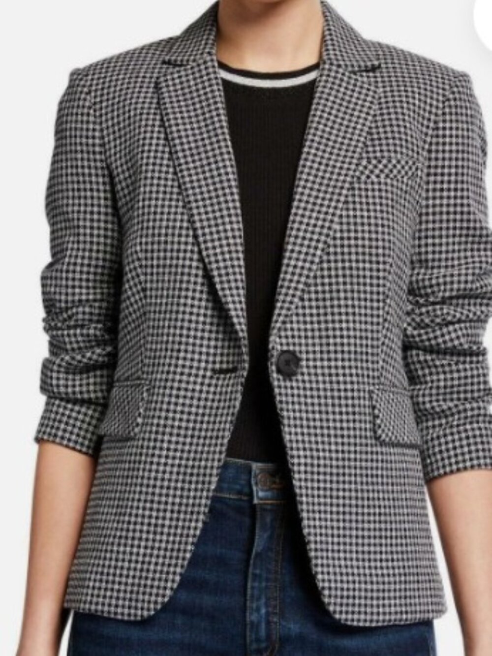 Veronica Beard Schoolboy Houndstooth Blazer Size 0 XS EUC No flaws